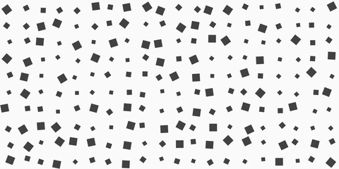 Fototapeta premium Black and white scattered squares pattern