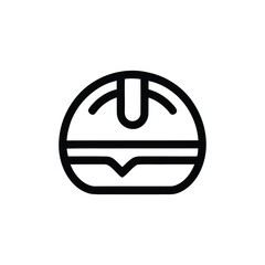 Minimalist icon of a tool cutting through a circular slice of bread