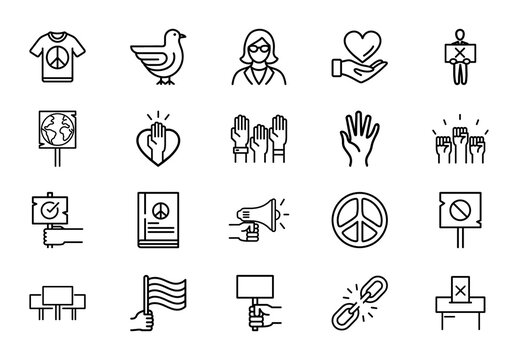 Activism Icons Set