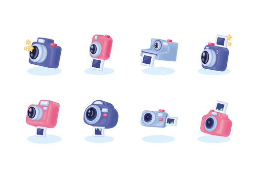 Camera Photo Illustration Design Set