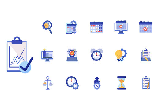 Business Tasks Illustration Design Set