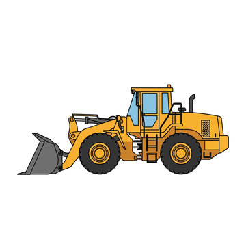 Yellow Front End Loader