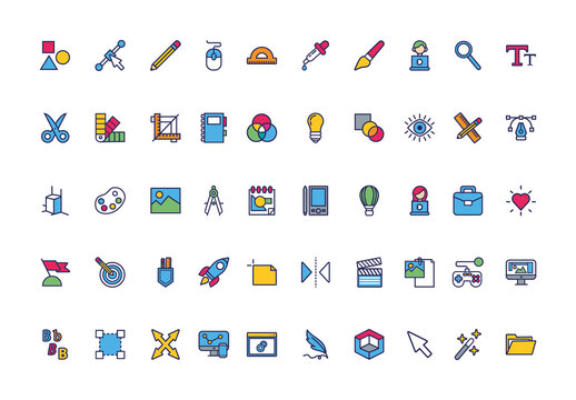 Creative Design Tools Icon Set