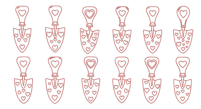 Collection of safety pins arranged in a pattern