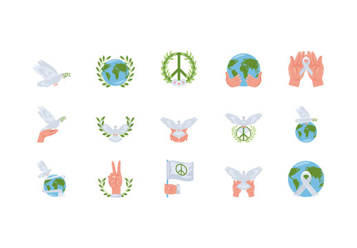Global Peace Illustration Design Set