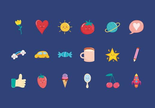 Handrwan Elements Illustration Design Set