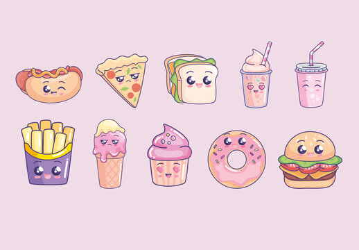 Happy Birthday Illustration Design Set