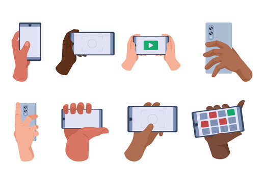 On The Phone Illustration Design Set