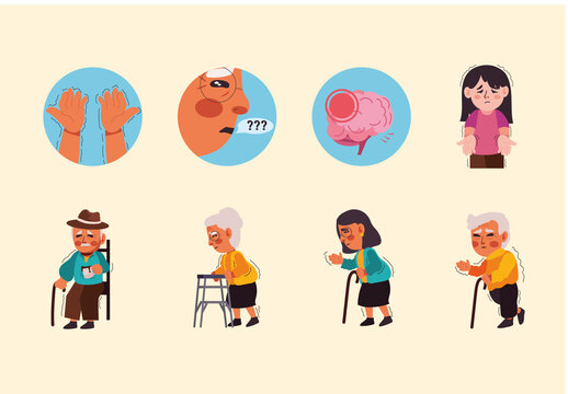 Parkinson Illustration Design Set