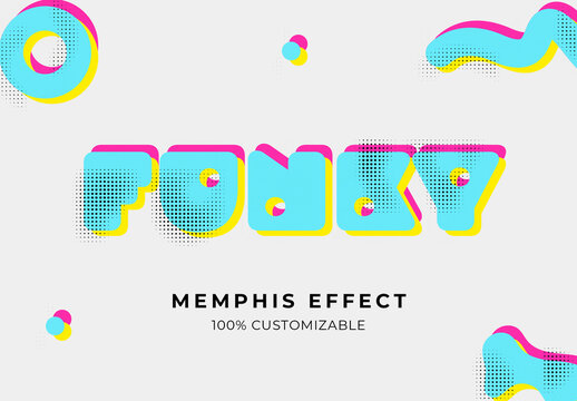 Playful Memphis Text Effect