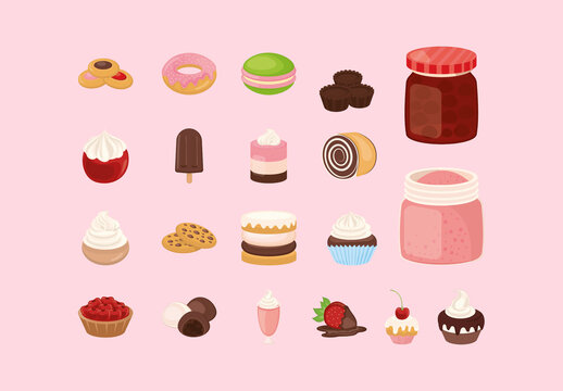Dessert Illustration Design Set