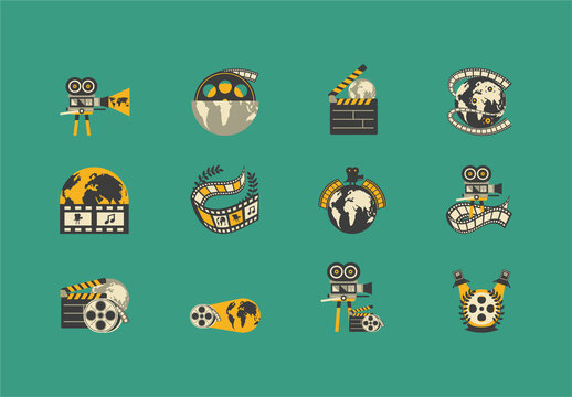 Cinema Heritage Illustration Design Set