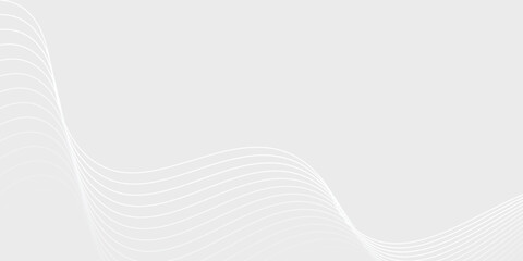 Futuristic gray white abstract background. shining wave lines pattern