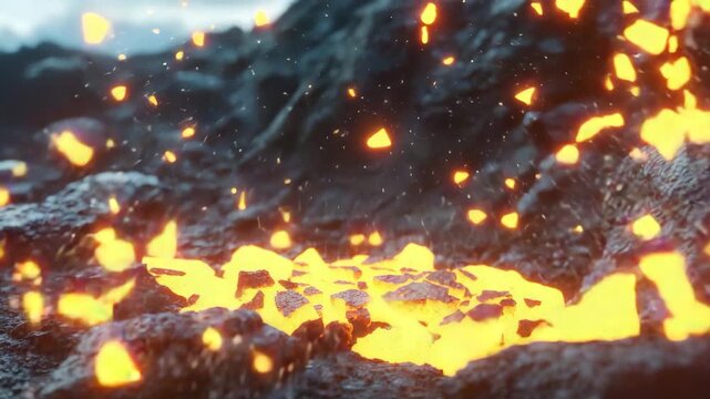 Glowing fireball sphere exploding with energy  