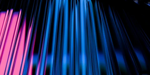 Cyber elements made of transparent glass and liquid acrylic green violet blue glow on black backdrop cinematic tech background design cover art music visuals 3d rendering © IM_VISUALS