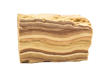 Sandstone block isolated on transparent background