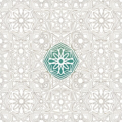 Teal Floral Mandala Pattern