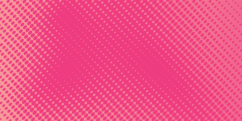 Pink orange polka dots gradient halftone background. Pop art cartoon dot texture vector illustration eps10