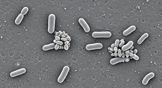 Scanning Electron Micrograph of Acinetobacter Baumannii Bacteria Cells.