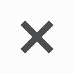 Dark Gray Cross Symbol