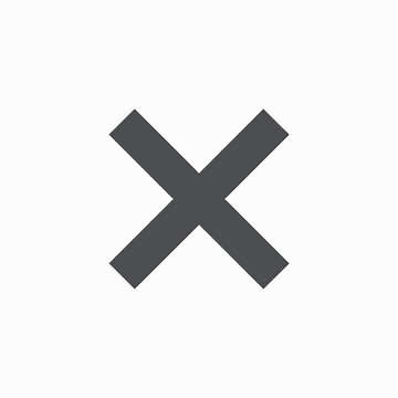 Dark Gray Cross Symbol
