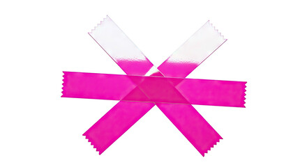 Fototapeta premium Pink Tape 'X' Mark