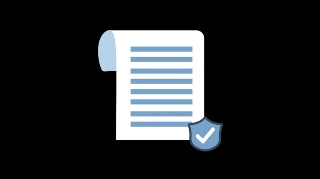 compliant document, policy shield animation