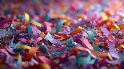 Colorful Confetti On Surface For Celebration And Festive Events