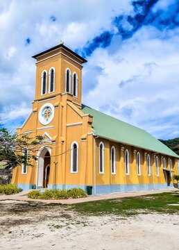  Catholic  сhurch Notre Dame de L'Assomption. La Digue, Seychelles.