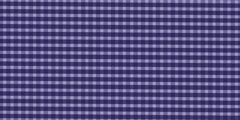 Violet and white plaid fabric texture background. Seamless pattern checkered wallpaper.Eps10