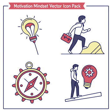 Illustration of a person avoiding activities and responsibilities with balloons and a clock. Vector