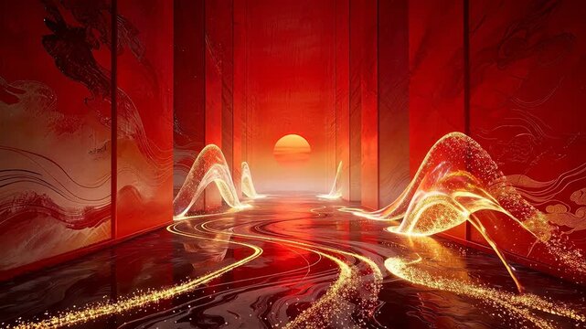 abstract red background