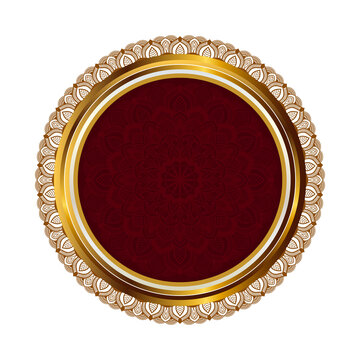 Circle gold frame
