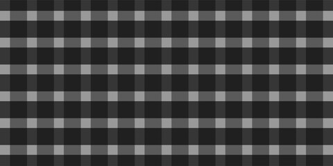Black and white plaid fabric texture background. Seamless pattern checkered wallpaper.Vector ilustration