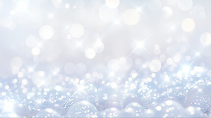 コスメやファッション、ウェディングや誕生日イメージ　キラキラ輝く青い光のボケとラメのテクスチャ背景