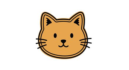 Cartoon Cat Face Illustration Design Element. © Andi