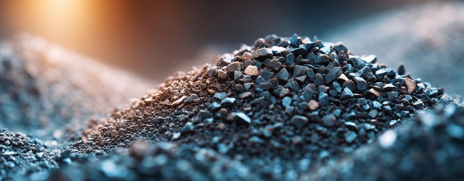 Graphite Heap: A close-up shot revealing a pile of graphite, a key component in pencils and various industrial applications.