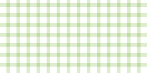 Modern Green and white plaid fabric texture background. Seamless pattern checkered wallpaper.Vector