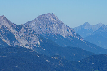 Fototapeta premium Scenic Alpine Landscape with View to Mount Grimming from Planai near Schladming