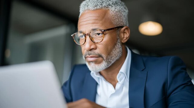 An Arab IT specialist diligently works on a laptop, expertly managing server configurations in a sleek, contemporary office. The atmosphere radiates productivity and innovation