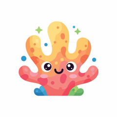 Fototapeta premium Smiling Cartoon Sea Creature