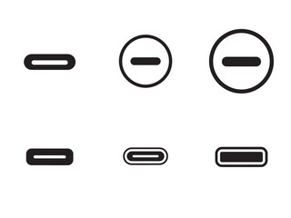 Remove minus solid icon vector