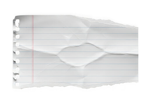 Crumpled paper sheet with lines and holes