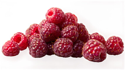 raspberry on white background