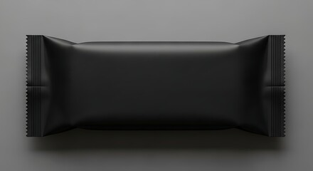 A sleek, modern, black rectangular container with a textured surface and a reflective top.