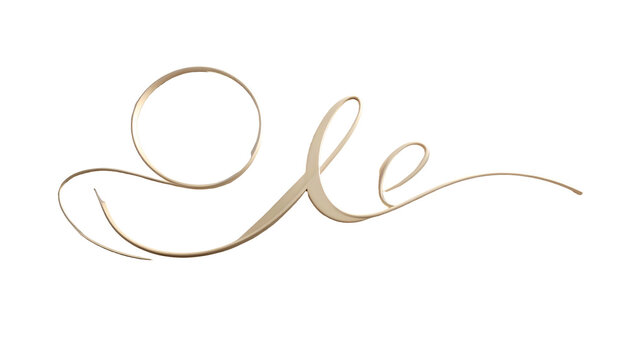 Elegant cursive script letter ole.