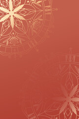 Fototapeta premium Ramadan celebration with decorative patterns on a red background during evening hours