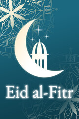 Fototapeta premium Celebrating Eid al-Fitr during Ramadan with cultural symbols and designs