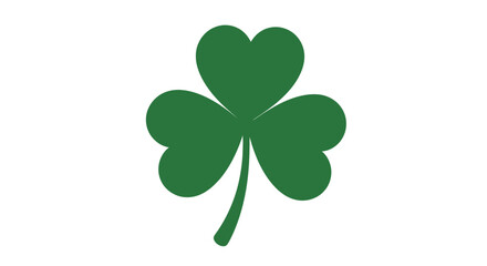 Vibrant Green Shamrock Icon Symbolizing Luck and Irish Culture