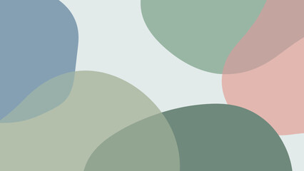 Soft Organic Shapes Abstract Background, Pastel Colors, Minimalist Design